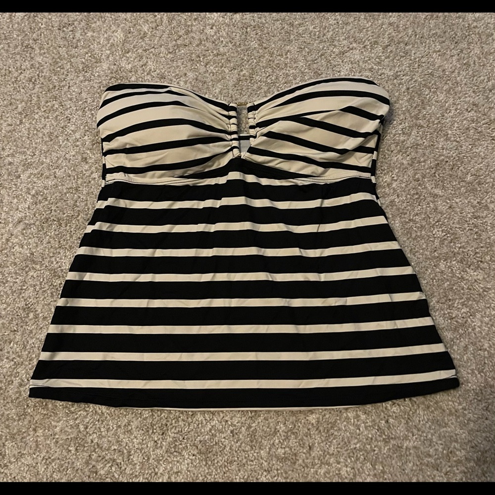 Lauren Ralph Lauren Striped Swimsuit Tankini Top Size 10